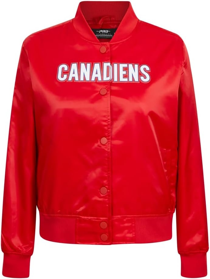 image:imagePro Standard Womens NHL Classic Chenille Satin Satin JacketRed