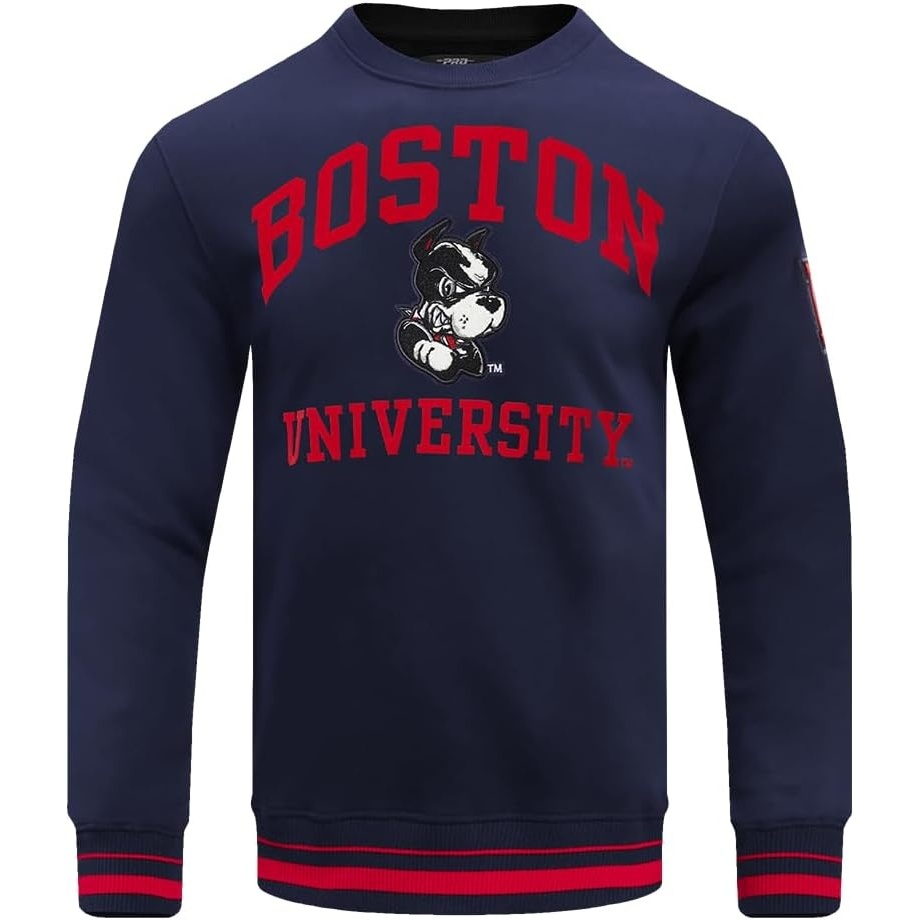 image:imagePro Standard Mens College Classic Chenille Brushed Back French Terry Crewneck SweatshirtTeam Color