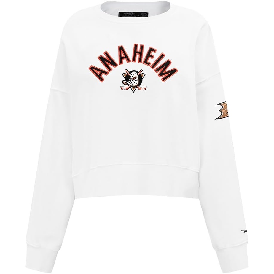 image:imagePro Standard Womens NHL Classic Chenille Brushed Back French Terry Crewneck SweatshirtWhite