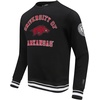 Pro Standard Mens College Classic Chenille Brushed Back French Terry Crewneck Sweatshirt(Black)