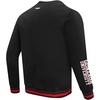 Pro Standard Mens College Classic Chenille Brushed Back French Terry Crewneck Sweatshirt(Black/Red/Black)
