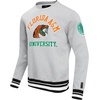 Pro Standard Mens College Classic Chenille Brushed Back French Terry Crewneck Sweatshirt(Heather Gray/Black)