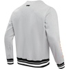 Pro Standard Mens College Classic Chenille Brushed Back French Terry Crewneck Sweatshirt(Heather Gray/Black)