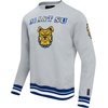 Pro Standard Mens College Classic Chenille Brushed Back French Terry Crewneck Sweatshirt(Heather Grey/Dodger Blue)