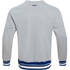 Pro Standard Mens College Classic Chenille Brushed Back French Terry Crewneck Sweatshirt(Heather Grey/Dodger Blue)