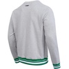 Pro Standard Mens College Classic Chenille Brushed Back French Terry Crewneck Sweatshirt(Heather Grey/Green)