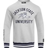 Pro Standard Mens College Classic Chenille Brushed Back French Terry Crewneck Sweatshirt(Heather Grey/Midnight Navy)