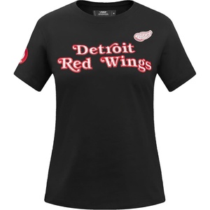 Pro Standard NHL Womens Pro Standard Womens NHL Classic Chenille Short Sleeve Slim Tee(Black)