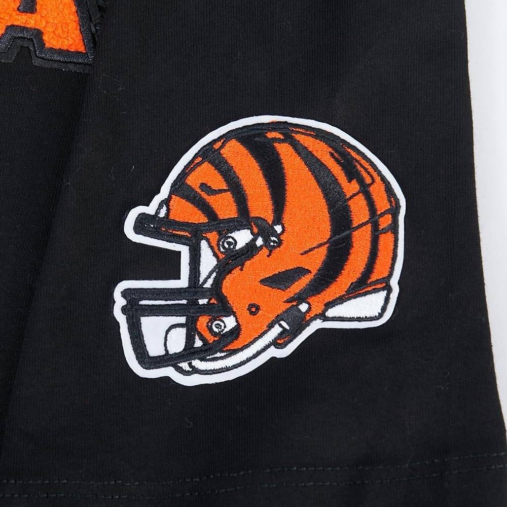 image:imagePro Standard Big Boys NFL Cincinnati Bengals Classic Chenille Short Sleeve Tee Black M