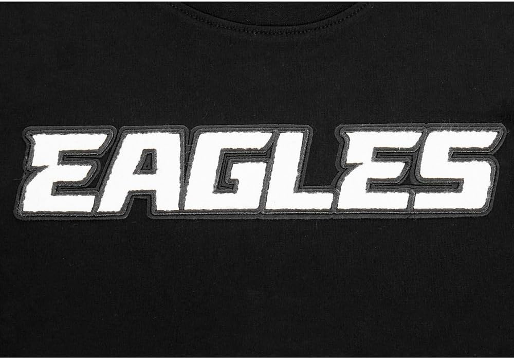 image:imagePro Standard Big Boys NFL Philadelphia Eagles Classic Chenille Short Sleeve Tee Black M