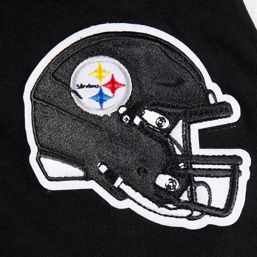 image:imagePro Standard Big Boys NFL Pittsburgh Steelers Classic Chenille Short Sleeve Tee Black M