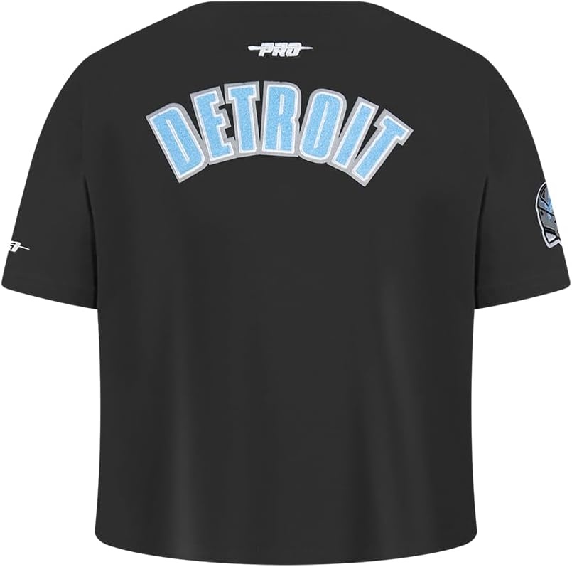 image:imagePro Standard Big Girls NFL Detroit Lions Classic Essentials Short Sleeve Boxy Tee Black S