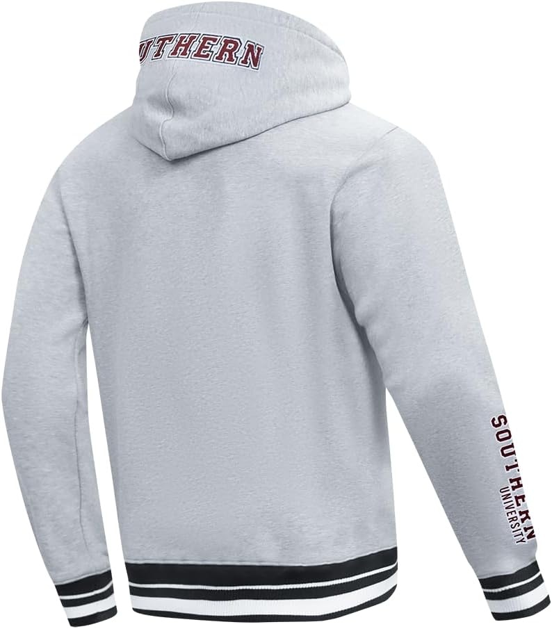 image:imagePro Standard Mens Mens College Classic Chenille Brushed Back French Terry Pull Over HoodieHeather GrayBlack
