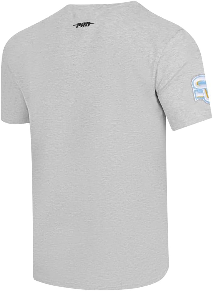 image:imagePro Standard Mens Mens College College Classic Chenille Cotton Single Short Sleeve TeeUniversity Blue