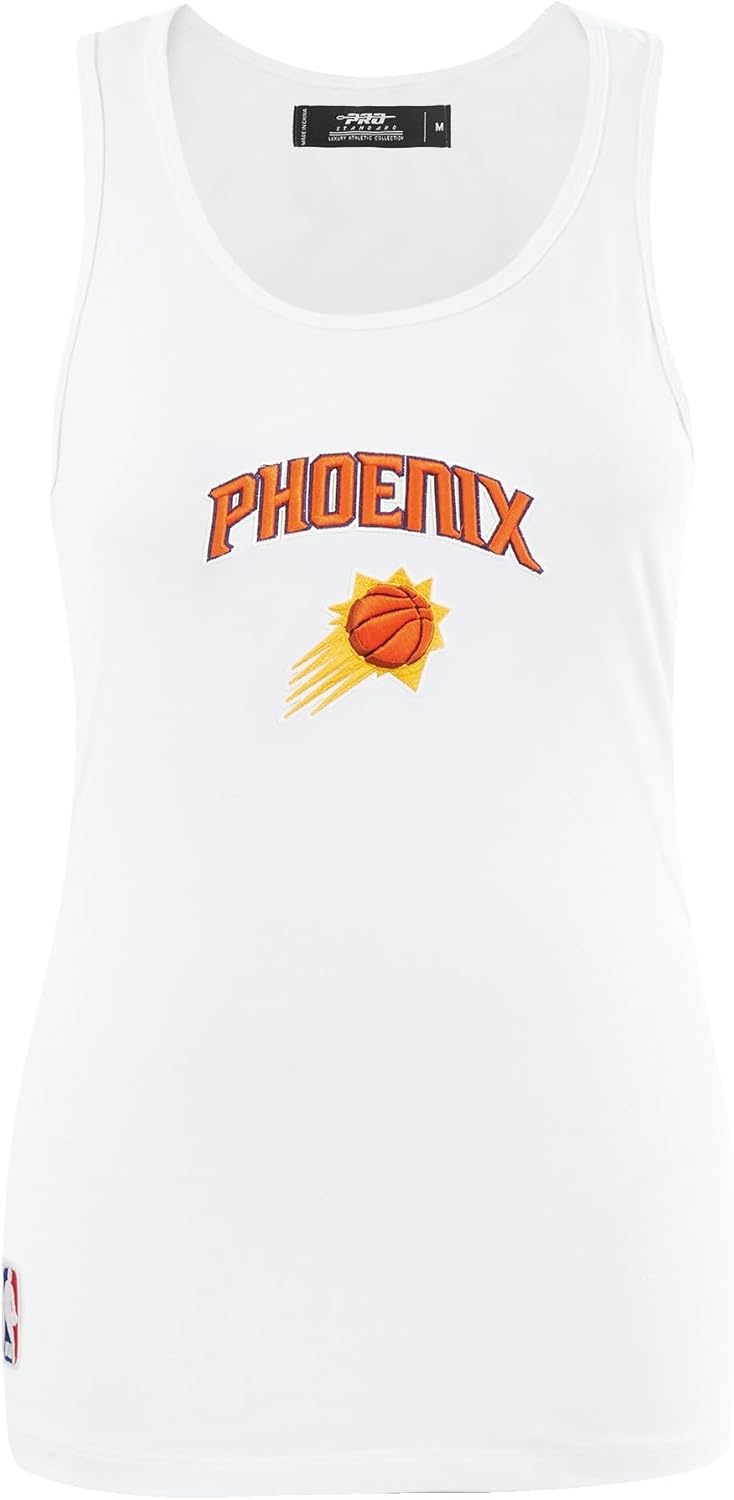 image:imagePro Standard NBA Womens Womens NBA Classic Chenille Cotton Single Jersey Tank TopWhite