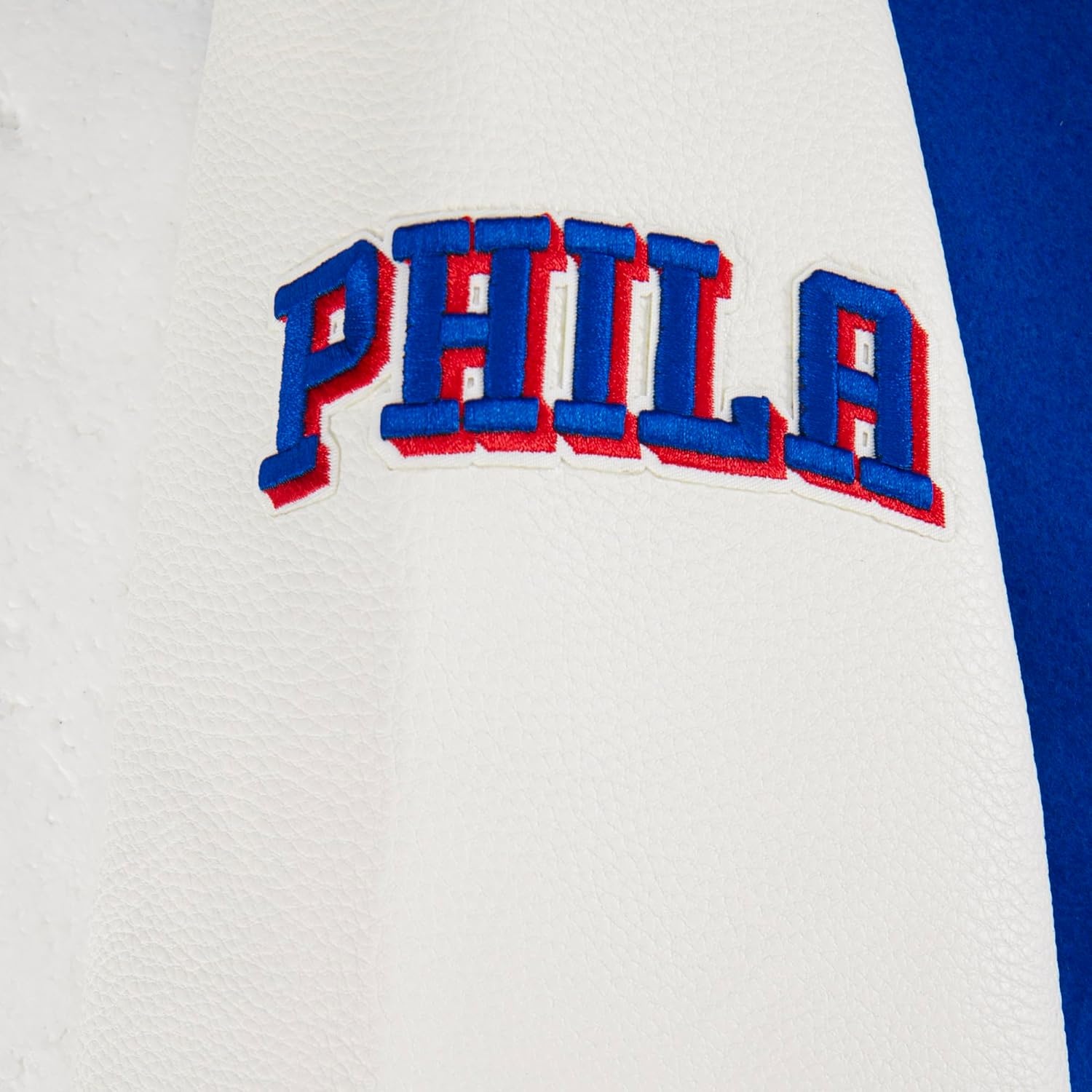 image:imagePro Standard NBA boys Pro Standard Big Boys Nba Classic Chenille Wool Varsity JacketRoyal BlueWhite