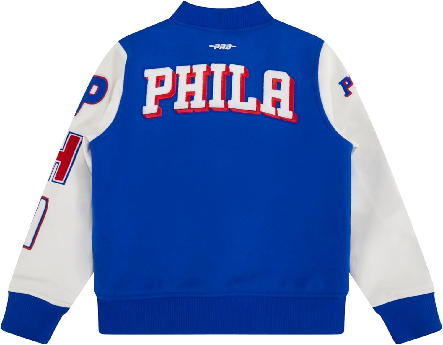 image:imagePro Standard NBA boys Pro Standard Big Boys Nba Classic Chenille Wool Varsity JacketRoyal BlueWhite