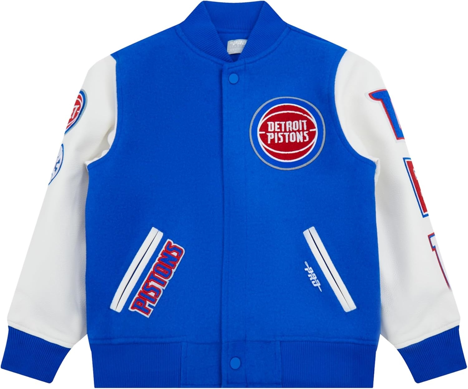 image:imagePro Standard NBA boys Pro Standard Big Boys Nba Classic Chenille Wool Varsity JacketRoyal BlueWhite