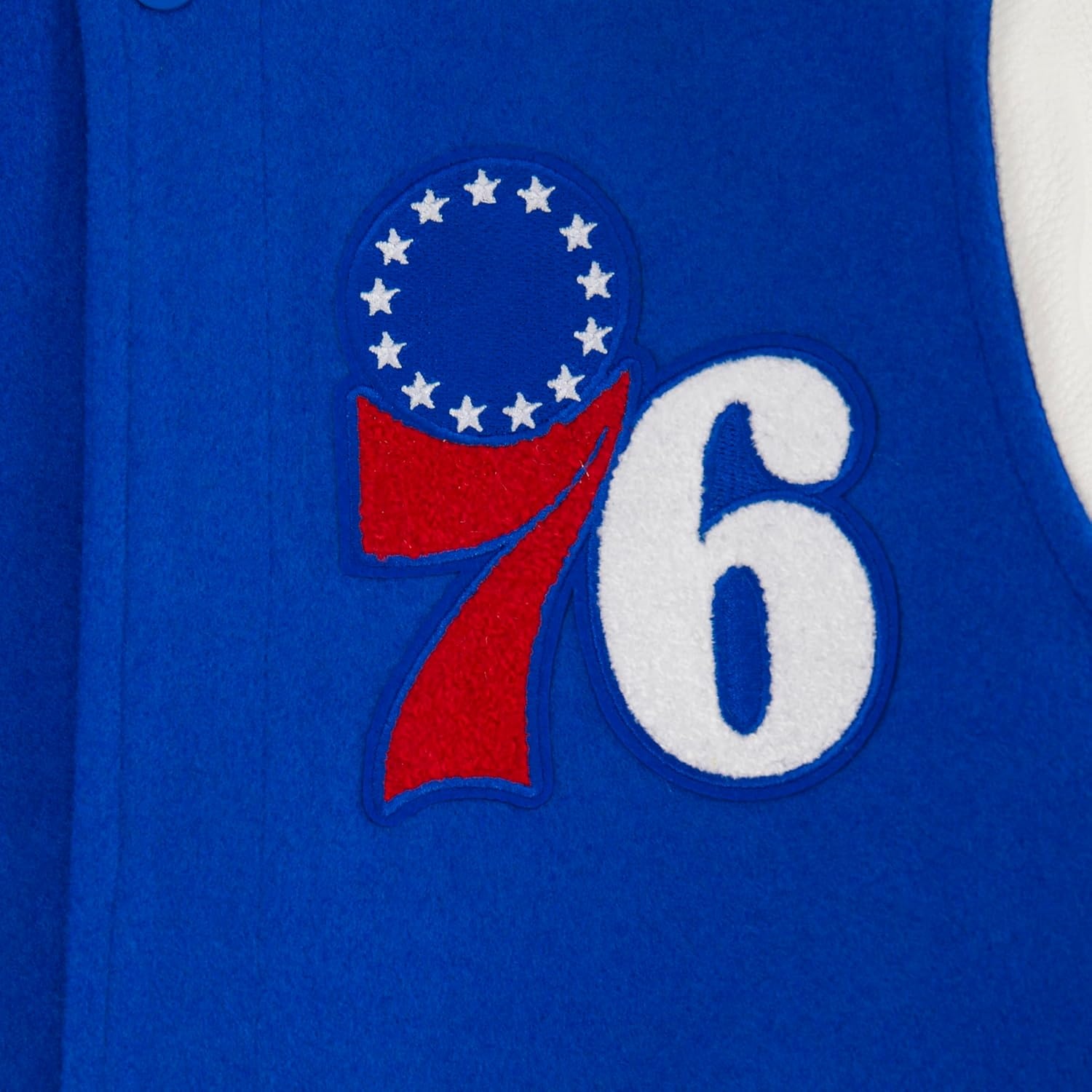 image:imagePro Standard NBA boys Pro Standard Big Boys Nba Classic Chenille Wool Varsity JacketRoyal BlueWhite