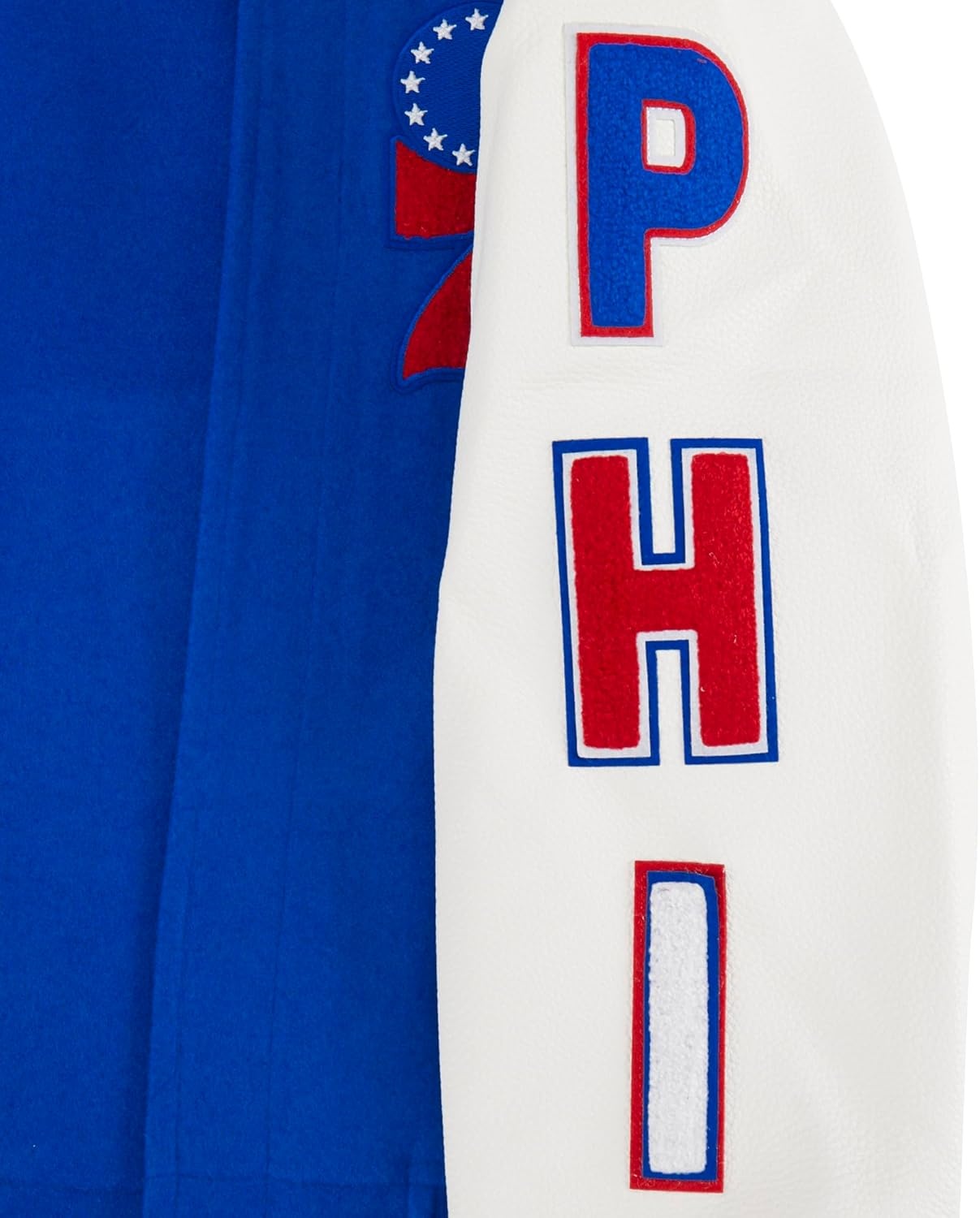 image:imagePro Standard NBA boys Pro Standard Big Boys Nba Classic Chenille Wool Varsity JacketRoyal BlueWhite