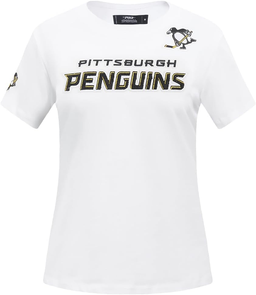 image:imagePro Standard NHL Womens Pro Standard Womens NHL Classic Chenille Short Sleeve Slim Fit TeeWhite
