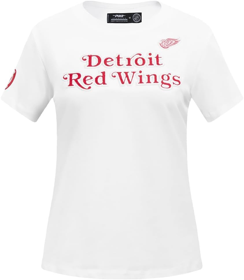 image:imagePro Standard NHL Womens Pro Standard Womens NHL Classic Chenille Short Sleeve Slim TeeWhite