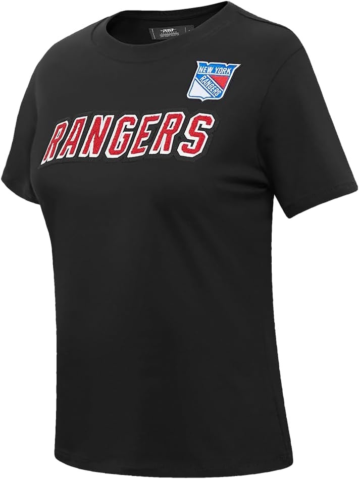image:imagePro Standard NHL Womens Womens NHL Classic Chenille Cotton Single Jersey Short Sleeve Slim TeeBlack