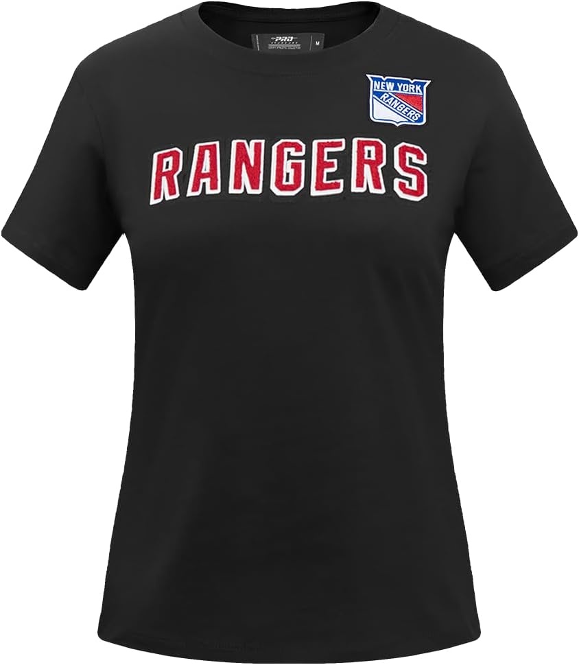 image:imagePro Standard NHL Womens Womens NHL Classic Chenille Cotton Single Jersey Short Sleeve Slim TeeBlack