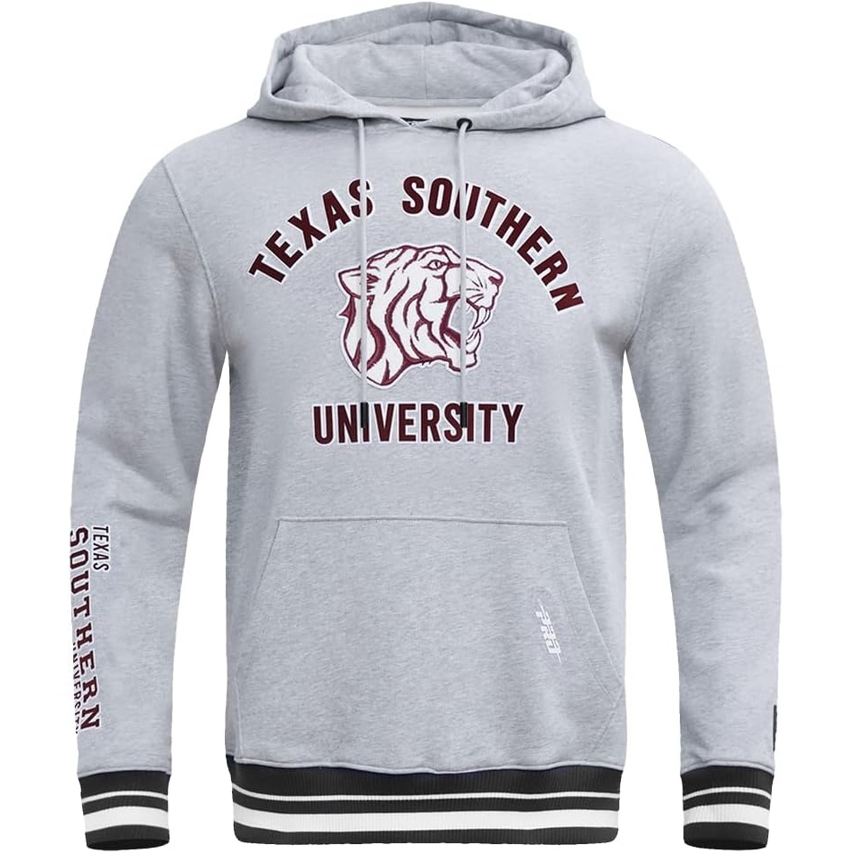 image:imagePro Standard Mens Mens College Classic Chenille Brushed Back French Terry Pull Over HoodieHeather GrayBlack