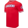 Pro Standard NHL Mens Pro Standard Mens NHL Classic Chenille Cotton Double Knit Short Sleeve Tee(Red)