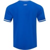Pro Standard NHL Mens Pro Standard Mens NHL Classic Chenille Cotton Double Knit Short Sleeve Tee(Royal Blue)