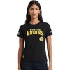 Pro Standard NHL Womens Womens NHL Classic Chenille Cotton Single Jersey Short Sleeve Slim Tee(Black)