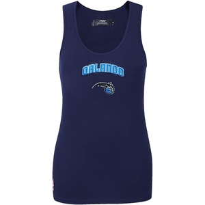 Pro Standard NBA Womens Womens NBA Classic Chenille Cotton Single Jersey Tank Top(Midnight Navy)