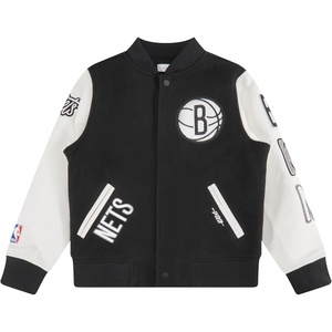 Pro Standard NBA boys Pro Standard Big Boys Nba Classic Chenille Wool Varsity Jacket(Black/White)