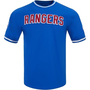 Pro Standard NHL Mens Pro Standard Mens NHL Classic Chenille Cotton Double Knit Short Sleeve Tee(Royal Blue)