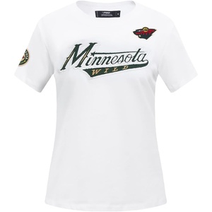 Pro Standard NHL Womens Pro Standard Womens NHL Classic Chenille Short Sleeve Slim Fit Tee(White)