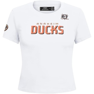 Pro Standard NHL Womens Pro Standard Womens NHL Classic Chenille Short Sleeve Slim Tee(White)