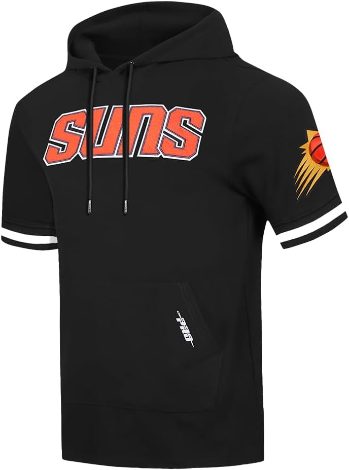 image:imagePro Standard Mens NBA Classic Chenille Cotton Double Knit Short Sleeve HoodieBlack