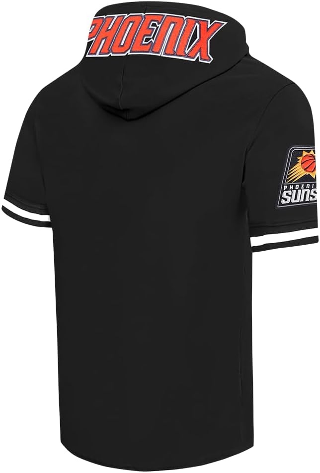image:imagePro Standard Mens NBA Classic Chenille Cotton Double Knit Short Sleeve HoodieBlack