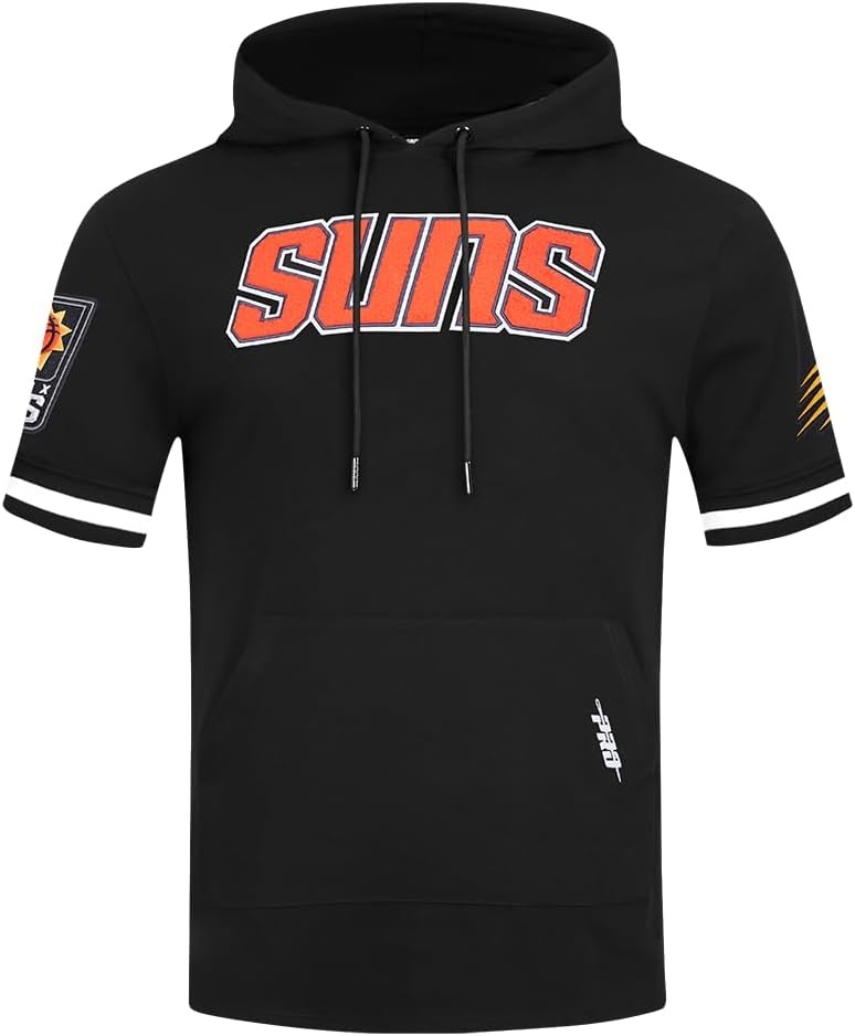 image:imagePro Standard Mens NBA Classic Chenille Cotton Double Knit Short Sleeve HoodieBlack