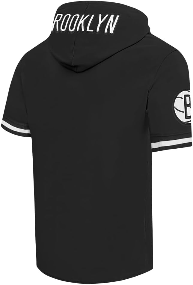 image:imagePro Standard Mens NBA Classic Chenille Cotton Double Knit Short Sleeve HoodieBlack