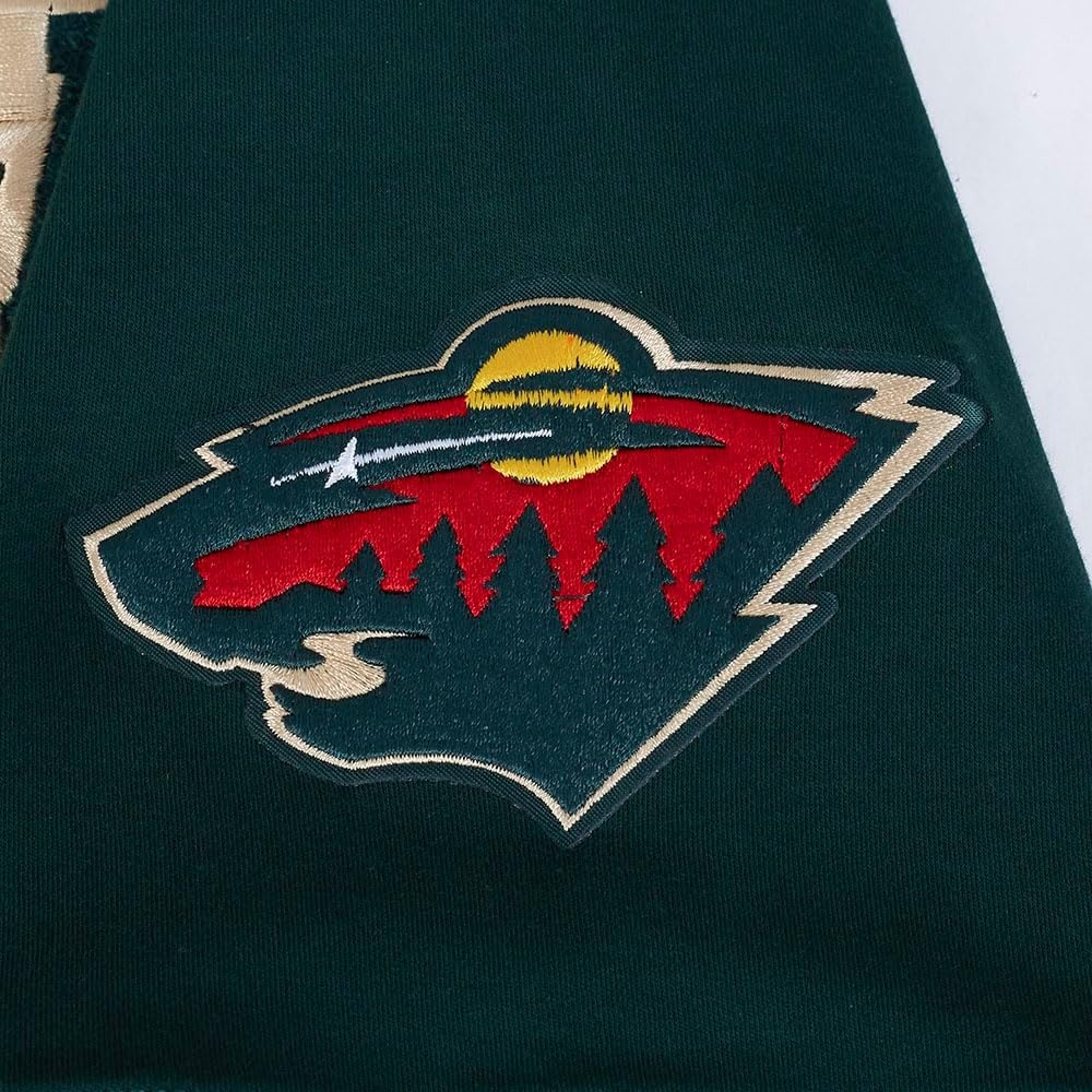 image:imagePro Standard Mens NHL Minnesota Wild Classic Chenille Short Sleeve Tee Forest Green S