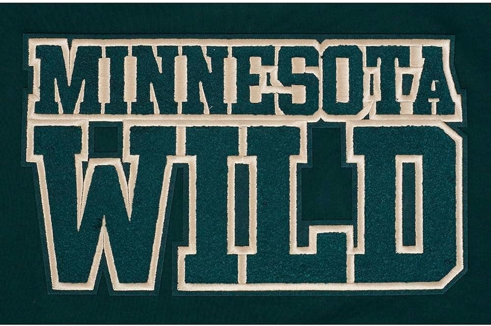 image:imagePro Standard Mens NHL Minnesota Wild Classic Chenille Short Sleeve Tee Forest Green S