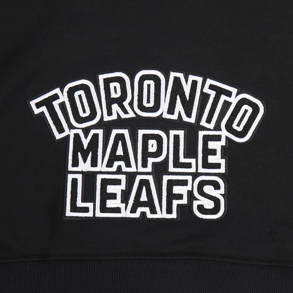 image:imagePro Standard Womens NHL Classic Chenille Brushed Back French Terry Cropped Pullover HoodieBlack