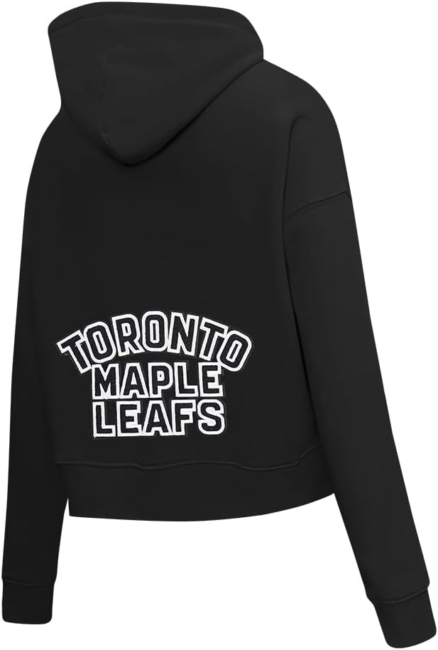 image:imagePro Standard Womens NHL Classic Chenille Brushed Back French Terry Cropped Pullover HoodieBlack