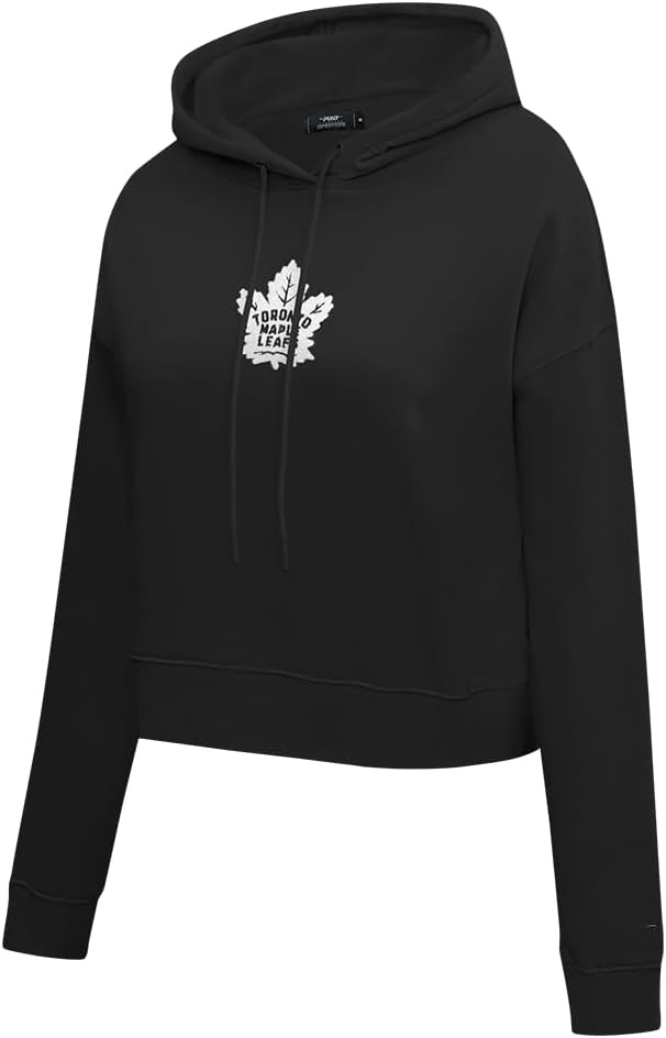 image:imagePro Standard Womens NHL Classic Chenille Brushed Back French Terry Cropped Pullover HoodieBlack