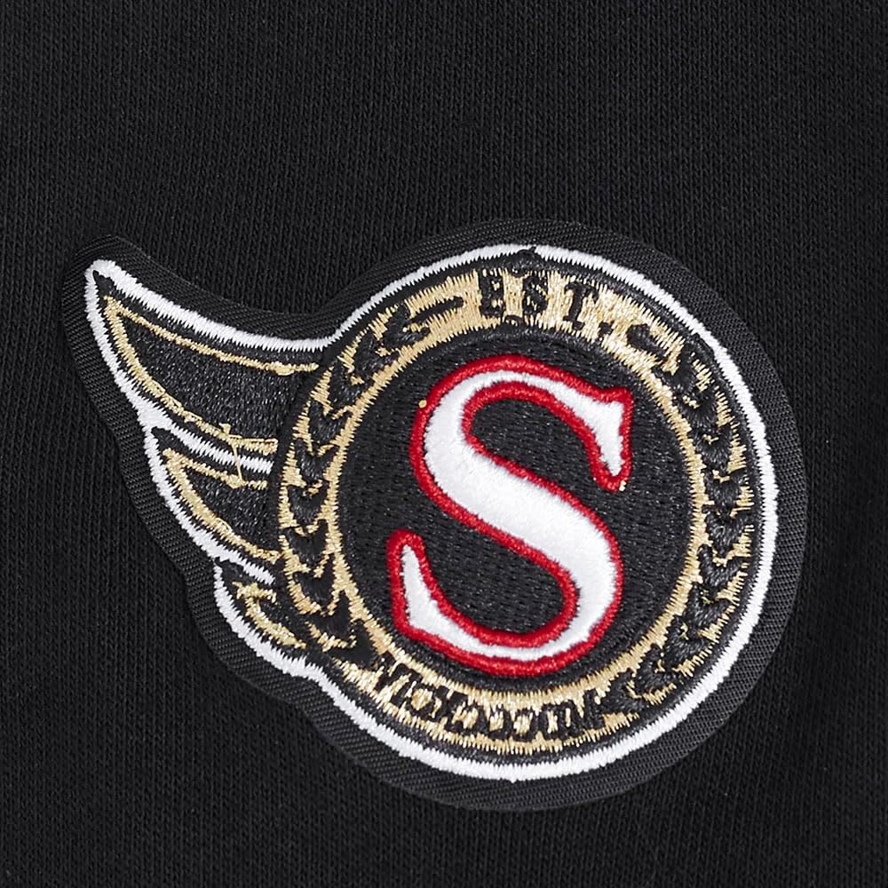 image:imagePro Standard Womens NHL Classic Chenille Brushed Back French Terry Cropped Pullover HoodieBlack