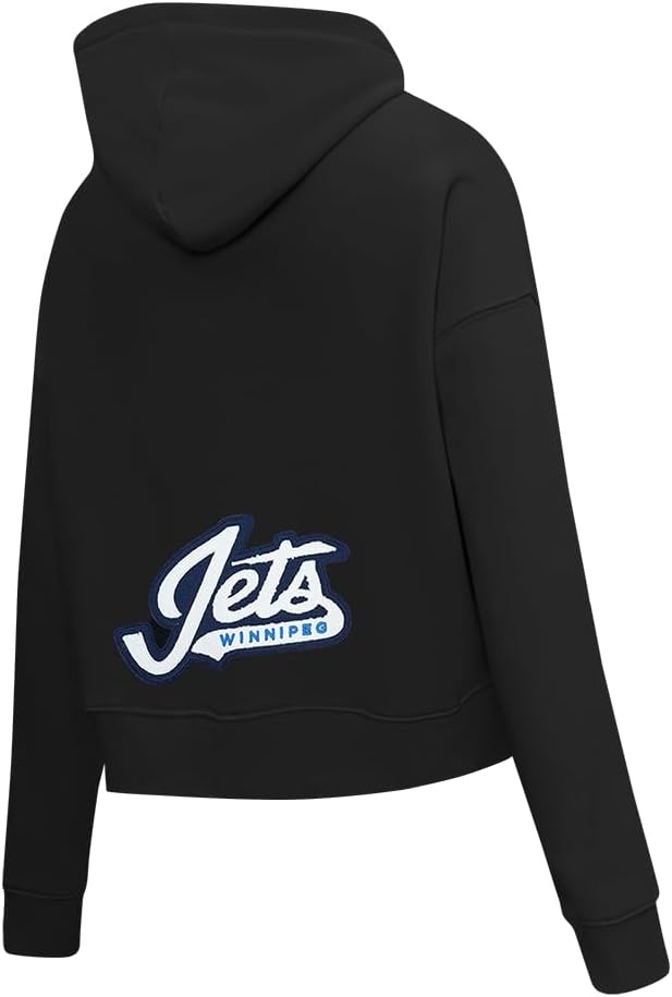 image:imagePro Standard Womens NHL Classic Chenille Brushed Back French Terry Cropped Pullover HoodieBlack