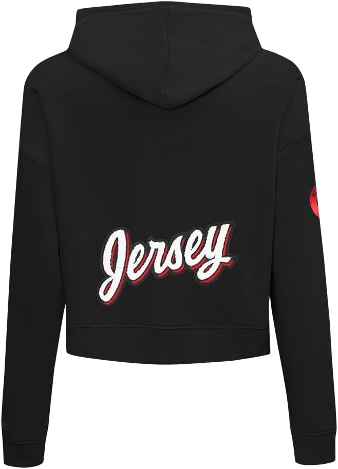 image:imagePro Standard Womens NHL Classic Chenille Brushed Back French Terry Cropped Pullover HoodieBlack