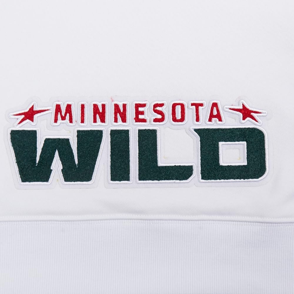 image:imagePro Standard Womens NHL Classic Chenille Brushed Back French Terry Cropped Pullover HoodieWhite